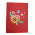 pop-up bloemenmand met vlinder kaart